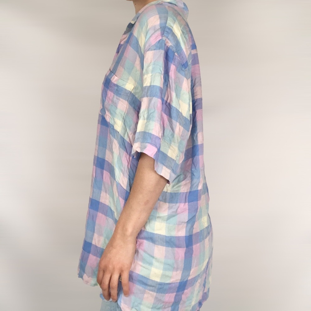 NWT Barney Cools Holiday Pastel Plaid Button Down Shirt - Picture 3 of 7